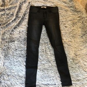 Hollister dark gray high waisted skinny jeans